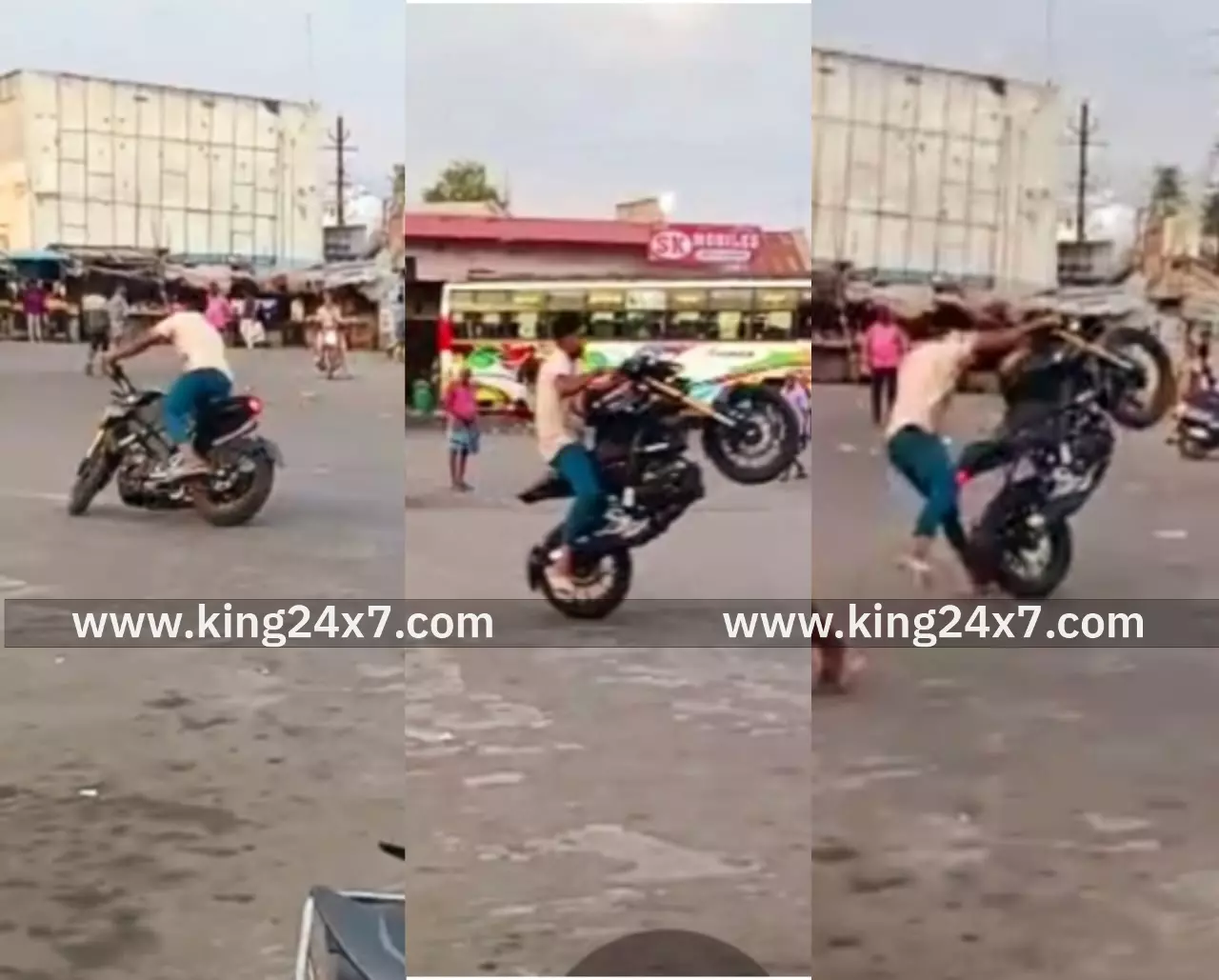 பரமத்திவேலூர் பஸ் நிலையத்தில் மோட்டார் சைக்கிளில் ‘வீலிங் செய்தவர்களுக்கு அபராதம்