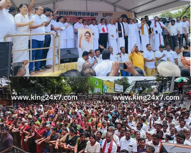 திருப்பூர், ரயில் நிலையம் அருகே அமெரிக்கா விதித்துள்ள வரிவிதிப்புக்கு நடவடிக்கை மேற்கொள்ளாத மத்திய அரசை கண்டித்து கண்டன ஆர்ப்பாட்டம். திருப்பூர், ரயில் நிலையம் அருகே அமெரிக்கா விதித்துள்ள வரிவிதிப்புக்கு நடவடிக்கை மேற்கொள்ளாத மத்திய அரசை கண்டித்து கண்டன ஆர்ப்பாட்டம்.