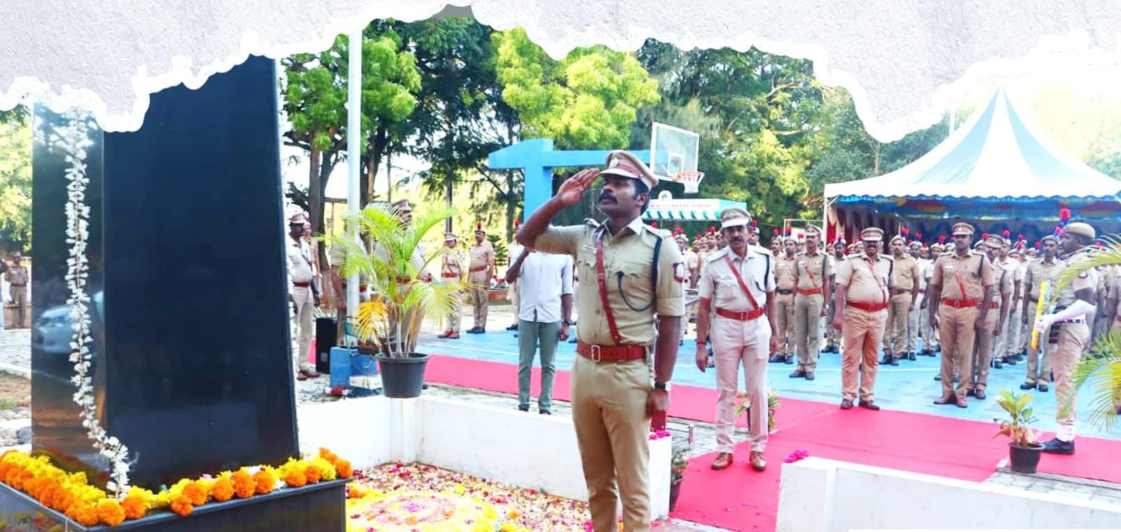 காவலர் தின நாளில் எஸ். பி. அஞ்சலி காவலர் தின நாளில் எஸ். பி. அஞ்சலி