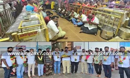 பொள்ளாச்சிக்கு எடப்பாடியார் வருகை... திமுக சார்பில் கோவிலில்  சிறப்பு பூஜை!!