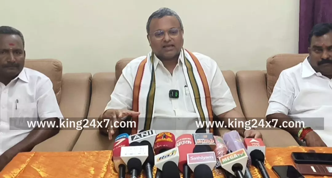 ரயில் தாமதத்தால் மாணவர்கள் அவதி - எம்.பி கார்த்தி