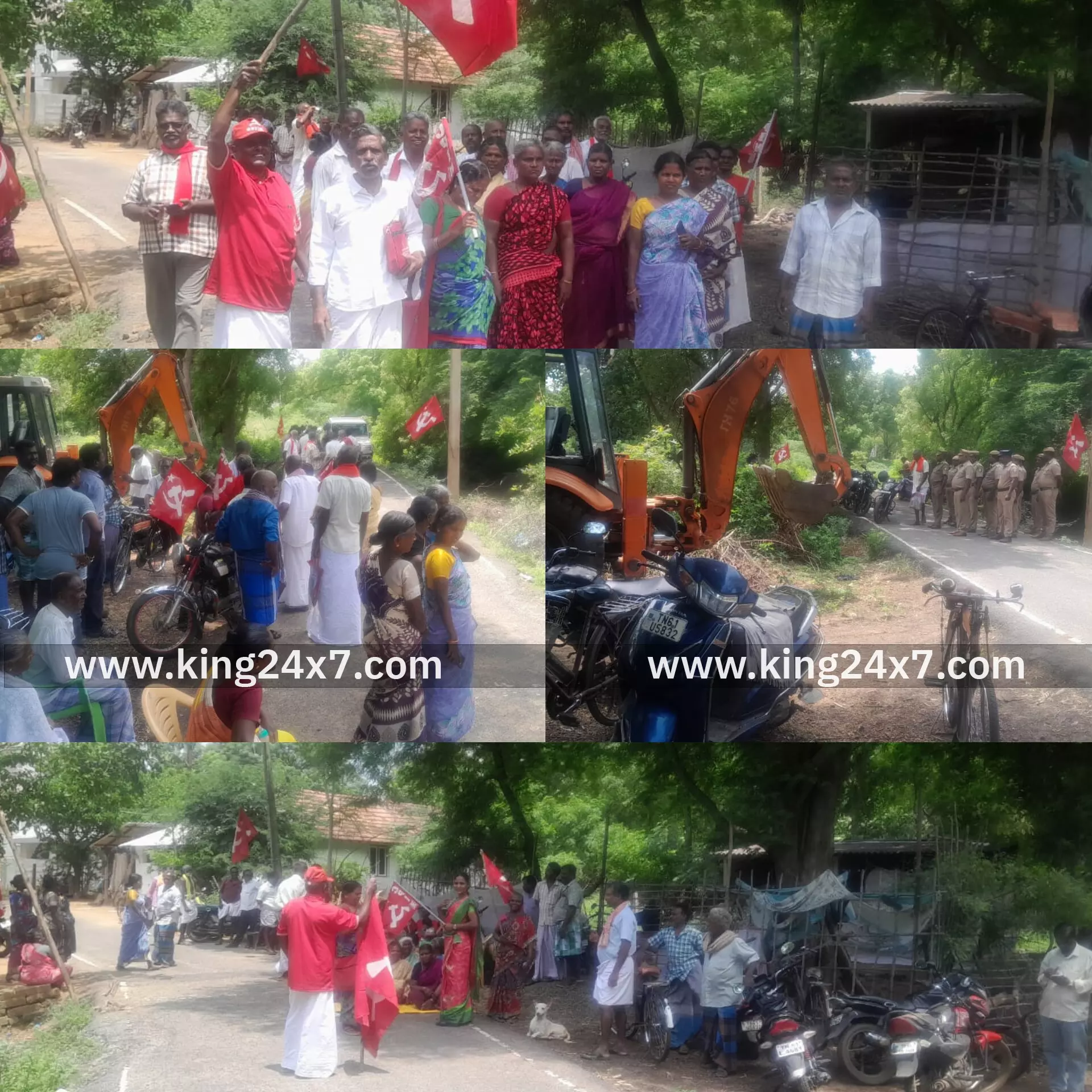 அரியலூர் அருகே  மயான புறம்போக்கு என கூறி ஆக்கிரமிப்பை அகற்ற நகராட்சி நிர்வாகத்தின் முடிவுக்கு எதிர்ப்பு தெரிவித்த மார்க்சிஸ்ட் கம்யூனிஸ்ட் கட்சி