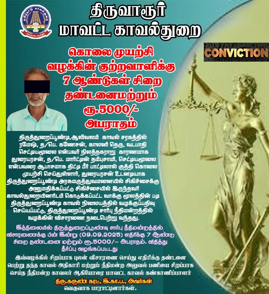 கொலை முயற்சி வழக்கில் குற்றவாளிக்கு ஏழு ஆண்டுகள் சிறை