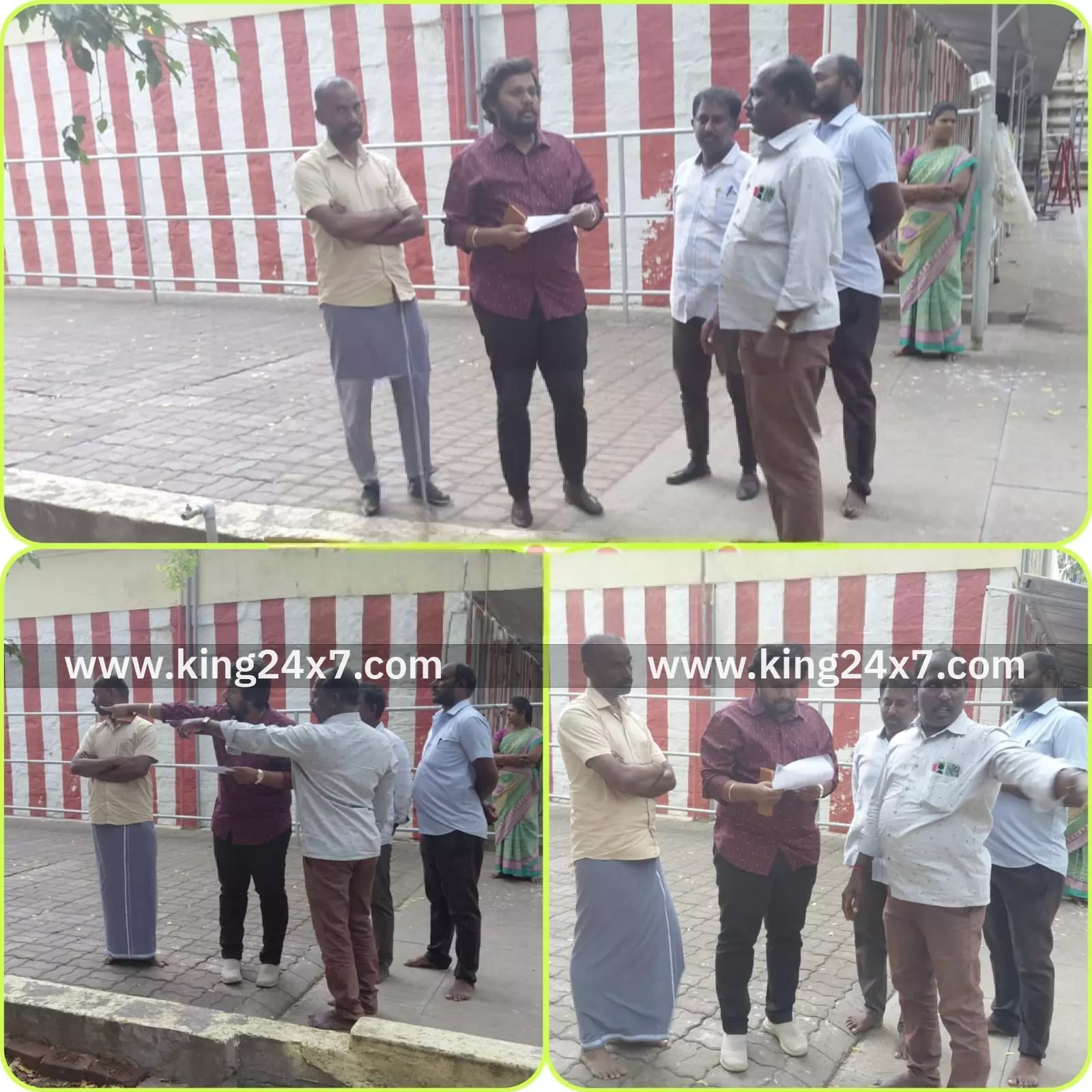 அறங்காவலர் குழு தலைவர் விக்னேஷ் பாலாஜி ஆய்வு