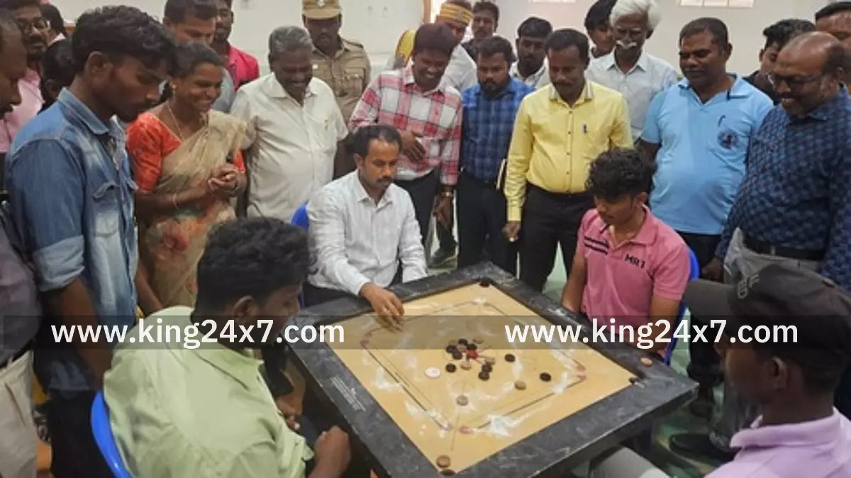 பாட்டாக்குறிச்சியில் மாவட்ட அளவிலான கேரம் போட்டிகள்