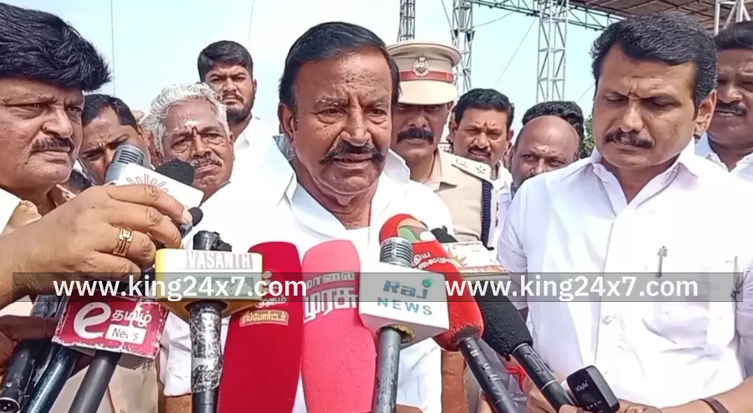 கரூர்- முப்பெரும் விழா 2026 தேர்தலுக்கு திருப்புமுனையாக இருக்கும்-அமைச்சர் நேரு கரூரில் பேட்டி கரூர்- முப்பெரும் விழா 2026 தேர்தலுக்கு திருப்புமுனையாக இருக்கும்-அமைச்சர் நேரு கரூரில் பேட்டி