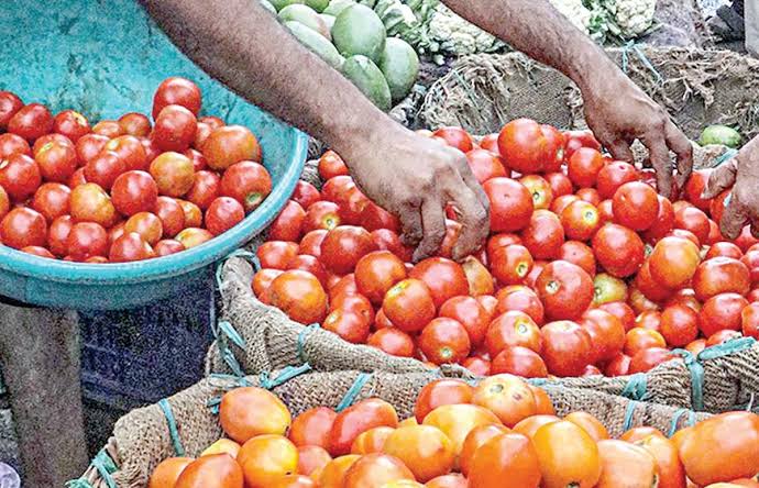 சங்கரன் கோவிலில் தக்காளியின் இன்று 1ரூபாய் முதல் 5ரூபாய் வரை விற்பனை