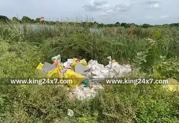 செரப்பனஞ்சேரி ஏரியில் அத்துமீறி கட்டட கழிவுகள் கொட்டி அட்டூழியம்