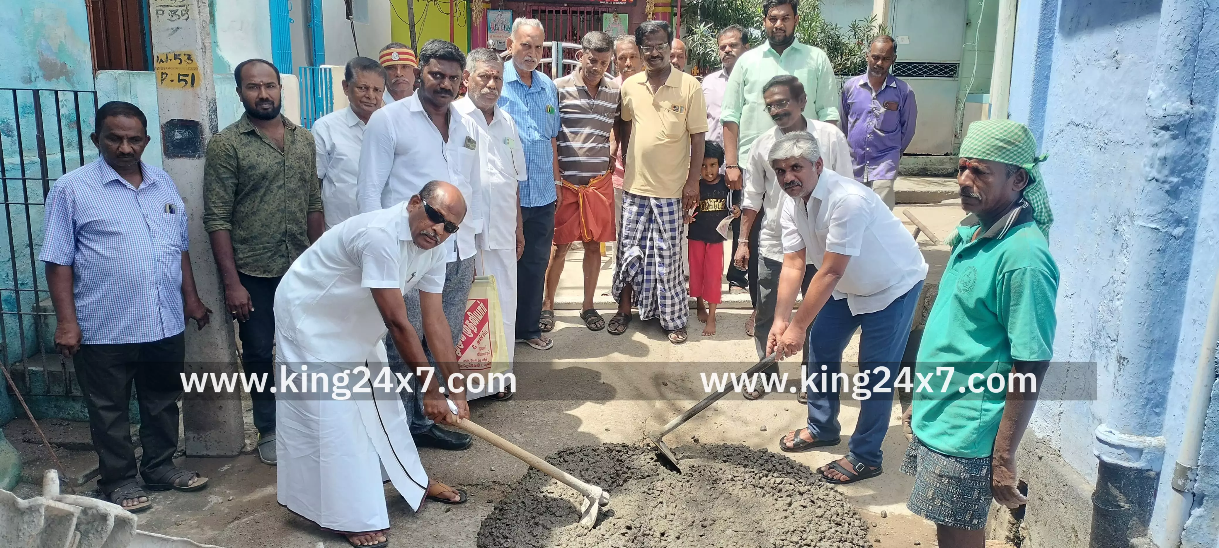 24வது வார்டில் சிமெண்ட் சாலை அமைக்கும் பணி தொடக்கம்