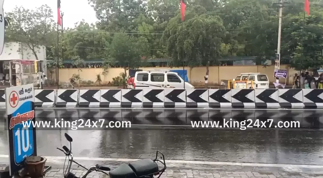 கரூர் -தான்தோன்றி மலைப்பகுதியில் திடீர் மழை. திமுகவினர் கவலை.