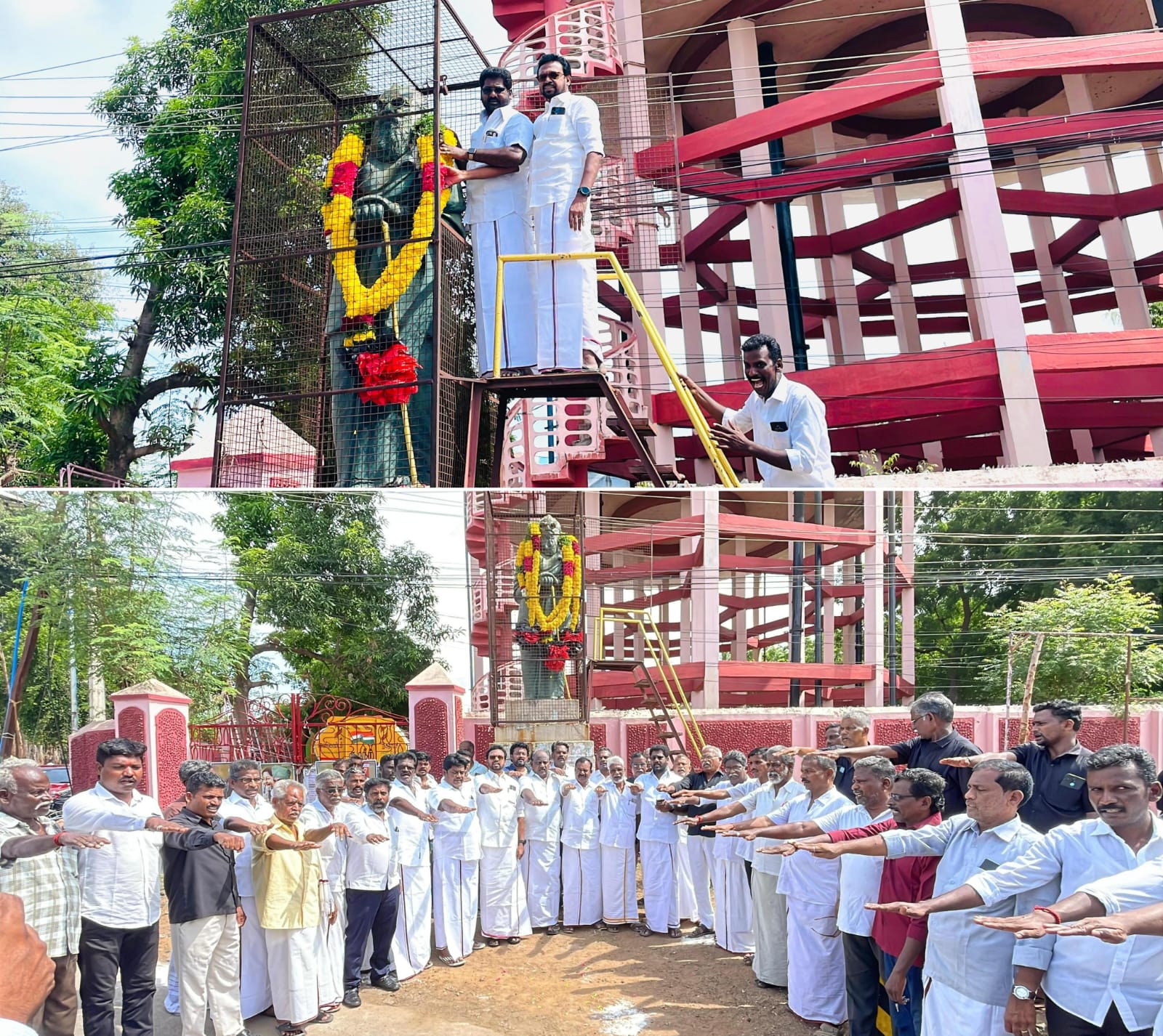 தந்தை பெரியாரின் 147 -வது பிறந்தநாள் விழா: அரசியல் கட்சியினர்: பெரியாரின் திருவுருவ சிலைக்கு மாலை அணிவித்து மரியாதை தந்தை பெரியாரின் 147 -வது பிறந்தநாள் விழா: அரசியல் கட்சியினர்: பெரியாரின் திருவுருவ சிலைக்கு மாலை அணிவித்து மரியாதை