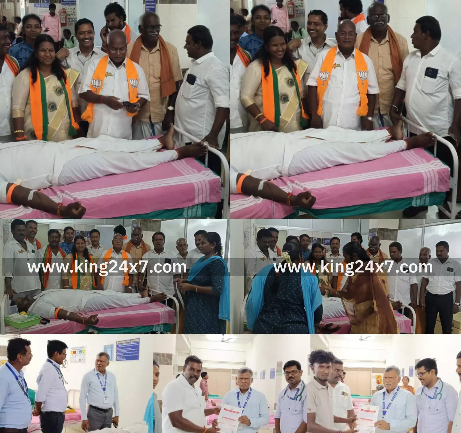 பாரதிய ஜனதா கட்சியினர் பாரத பிரதமர் நரேந்திர மோடியின் 75-வது பிறந்த நாளை முன்னிட்டு 50-க்கும் மேற்பட்டோர் ரத்ததானம்