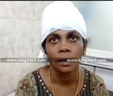 மருமகளை கல்லால் தலையில் தாக்கிய மாமியார்