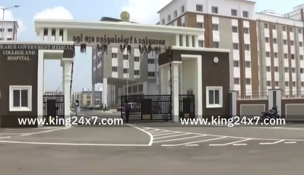 கரூர் அருகே டூவீலரில் சென்றவர் மீது அடையாளம் தெரியாத லாரி மோதி விபத்து.