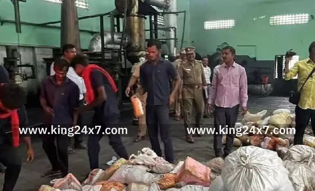 நெல்லையில் 3000 கிலோ கஞ்சா எரிப்பு