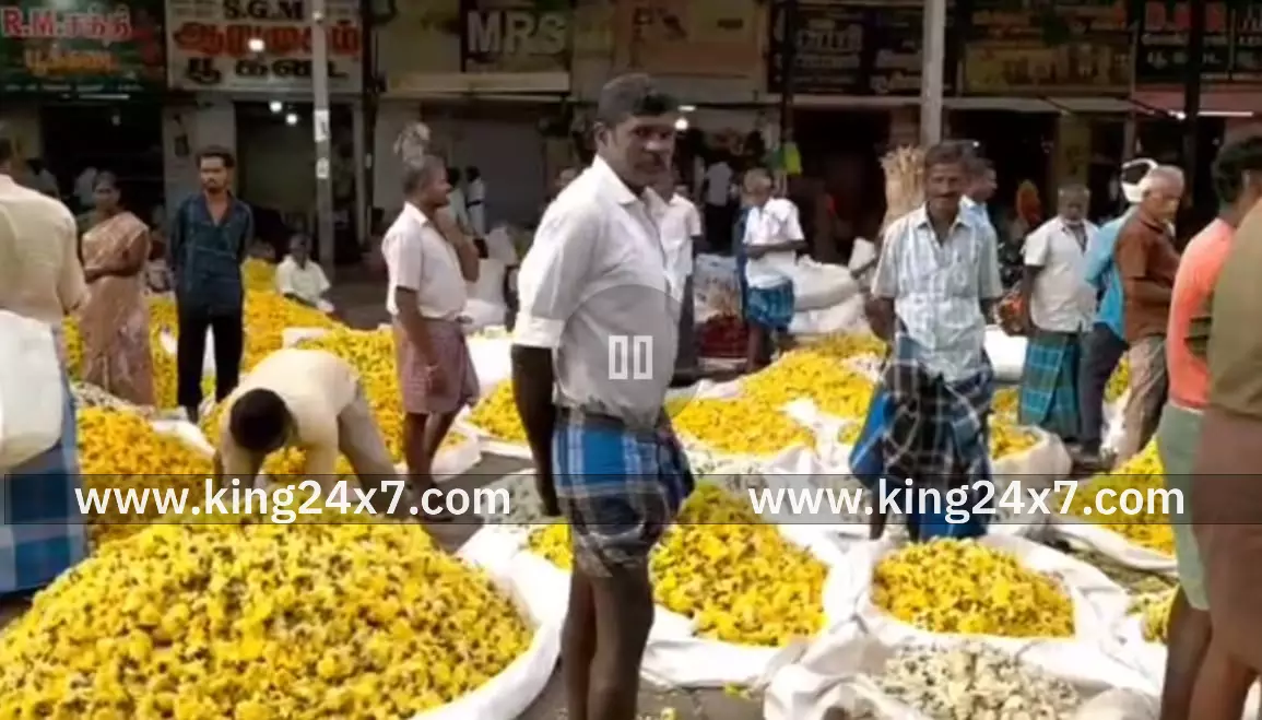 தர்மபுரியில் பூக்கள் விலை சரிவு தர்மபுரியில் பூக்கள் விலை சரிவு