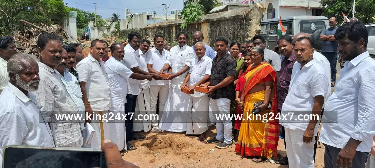 மீனவர் ஓய்வறைக்கு எம்எல்ஏ அடிக்கல் நாட்டினார்