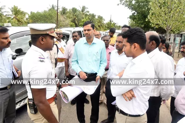 முத்தாரம்மன் தசரா திருவிழா  முன்னேற்பாடுகளை ஆட்சியர் ஆய்வு