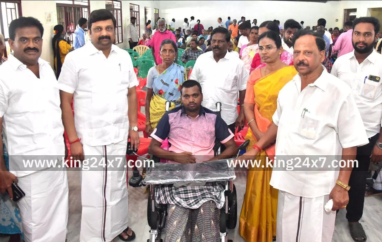 உங்களுடன் ஸ்டாலின்” திட்ட முகாம் பயனாளிகள்  612 நபர்களுக்கு ரூ.1.12 கோடி மதிப்பீட்டில் அரசு நலத்திட்ட உதவிகளை வழங்கிய எம்.பி கே.ஆர் என்.ராஜேஷ்குமார்.