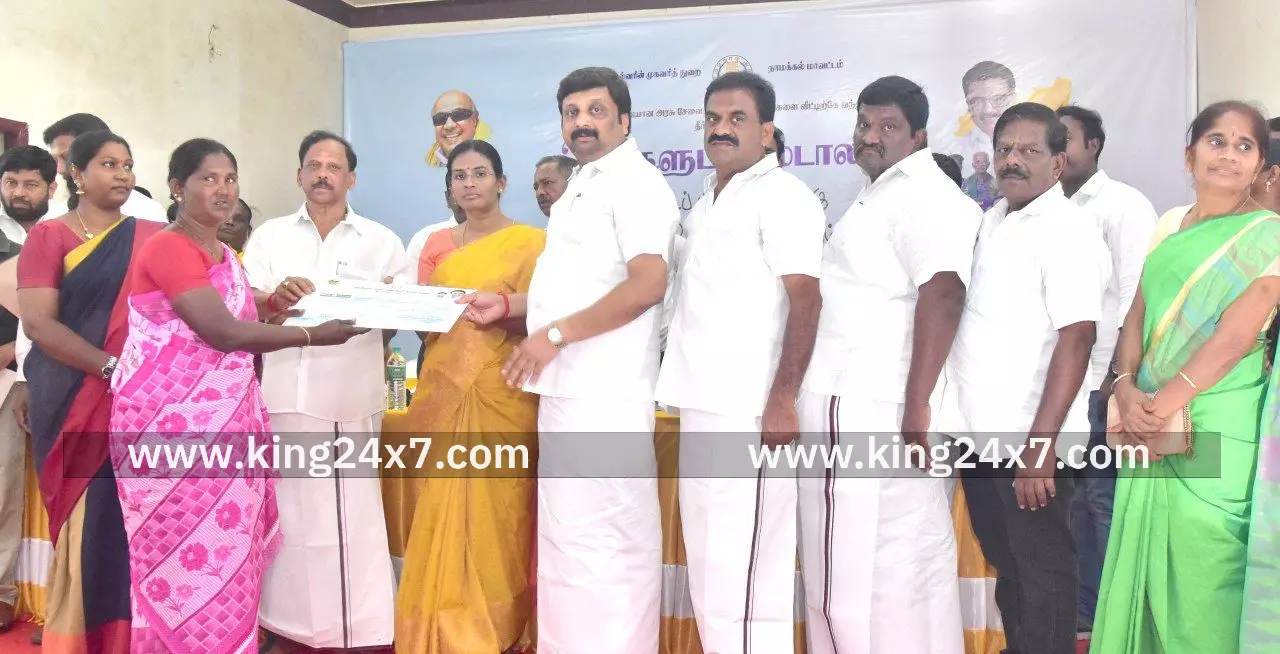 உங்களுடன் ஸ்டாலின்” திட்ட முகாம் பயனாளிகள்  612 நபர்களுக்கு ரூ.1.12 கோடி மதிப்பீட்டில் அரசு நலத்திட்ட உதவிகளை வழங்கிய எம்.பி கே.ஆர் என்.ராஜேஷ்குமார்.