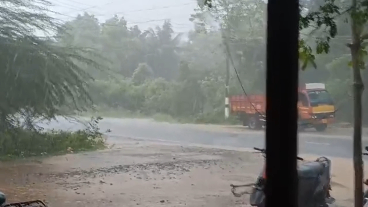 மீமிசல் பகுதியில் 21.2 மில்லி மீட்டர் மழை பதிவு