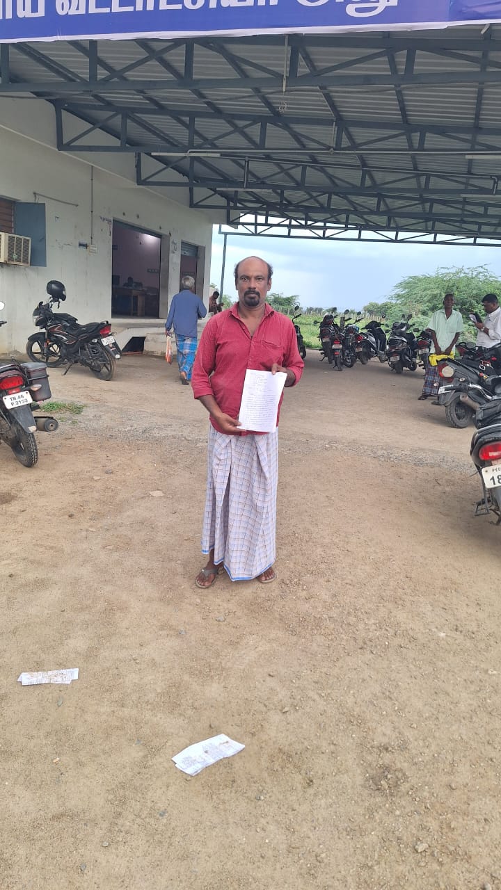 ரெண்டு வருஷமாக தனது இடத்தை அளந்து காட்டுமாறு கோரிக்கை வைத்து அலட்சியம் காட்டும் அதிகாரிகள்