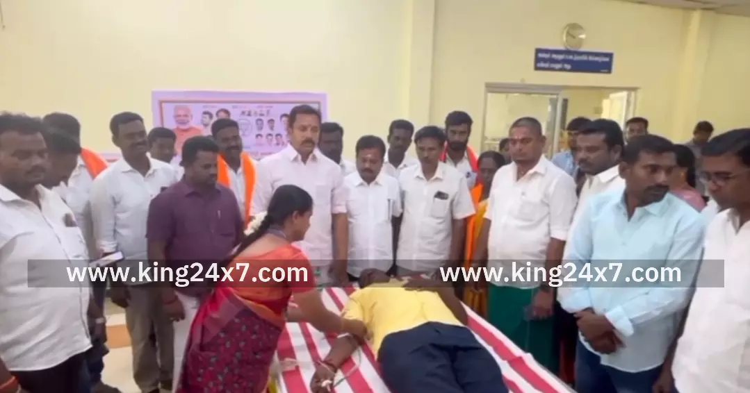 உப்பிடமங்கலம்- பிரதமர் மோடி பிறந்த நாளை முன்னிட்டு இரத்ததான முகாம். உப்பிடமங்கலம்- பிரதமர் மோடி பிறந்த நாளை முன்னிட்டு இரத்ததான முகாம்.