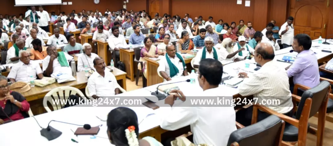 மாவட்ட ஆட்சியர் தங்கவேல் தலைமையில் விவசாயிகள் குறைதீர் கூட்டம் நடைபெற்றது. மாவட்ட ஆட்சியர் தங்கவேல் தலைமையில் விவசாயிகள் குறைதீர் கூட்டம் நடைபெற்றது.