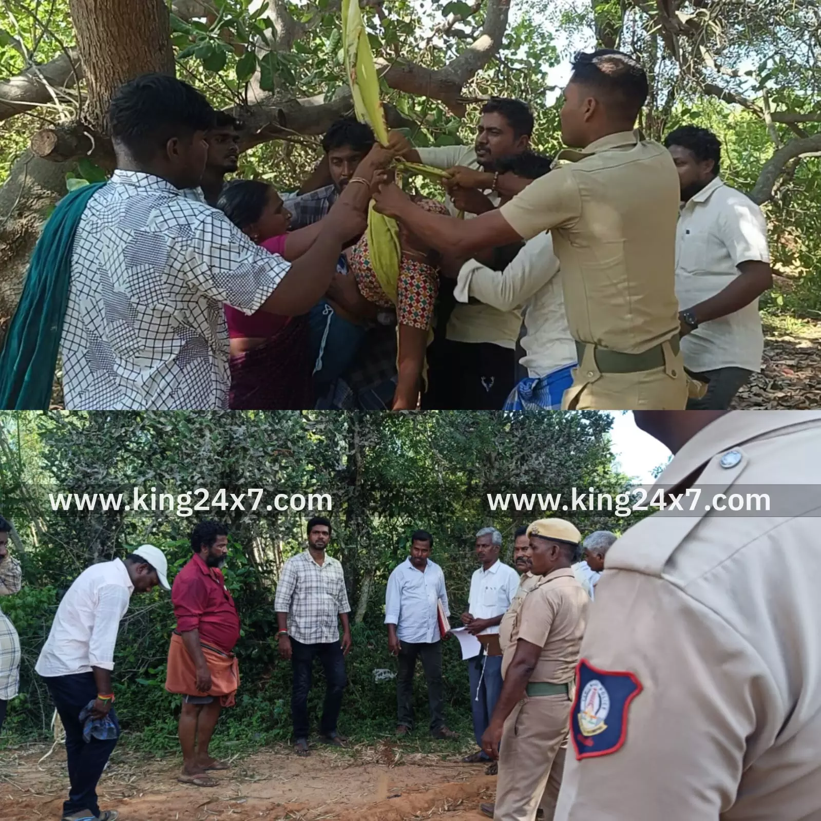 ஆண்டிமடம் அருகே ராங்கியம் முந்திரி தோப்பில் இடப்பிரச்சனை முன் விரோத தகராறில் பெண் தூக்கிட்டதால் பரபரப்பு.