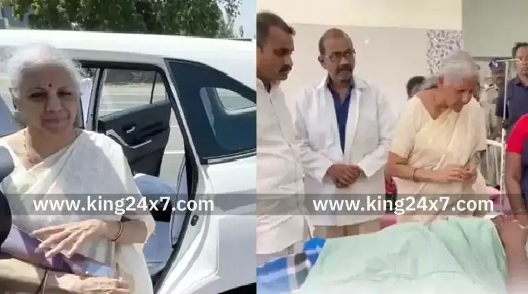 கரூர் அரசு மருத்துவமனையில் சிகிச்சை பெறுவோரிடம் நலம் விசாரித்தேன்; பாதிக்கப்பட்டோரை கண்டு கண் கலங்கி நின்றேன்: மத்திய அமைச்சர் நிர்மலா சீதாராமன் வேதனை!!