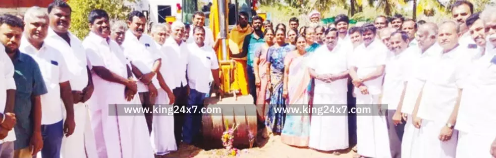 பரமசிவம் பாளையத்தில் தண்ணீர் தொட்டி அமைக்க பூமி பூஜை