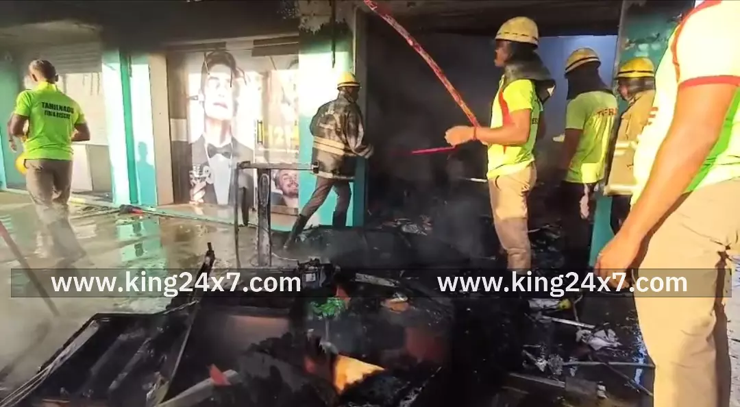 கோவை கருமத்தம்பட்டி அருகே டெய்லர் கடையில் தீ விபத்து !