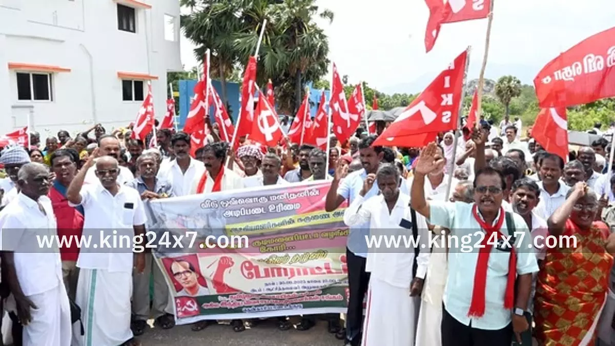 விவசாயிகள் சங்கத்தினா் பட்டா கோரி மனு கொடுக்கும் போராட்டம் விவசாயிகள் சங்கத்தினா் பட்டா கோரி மனு கொடுக்கும் போராட்டம்