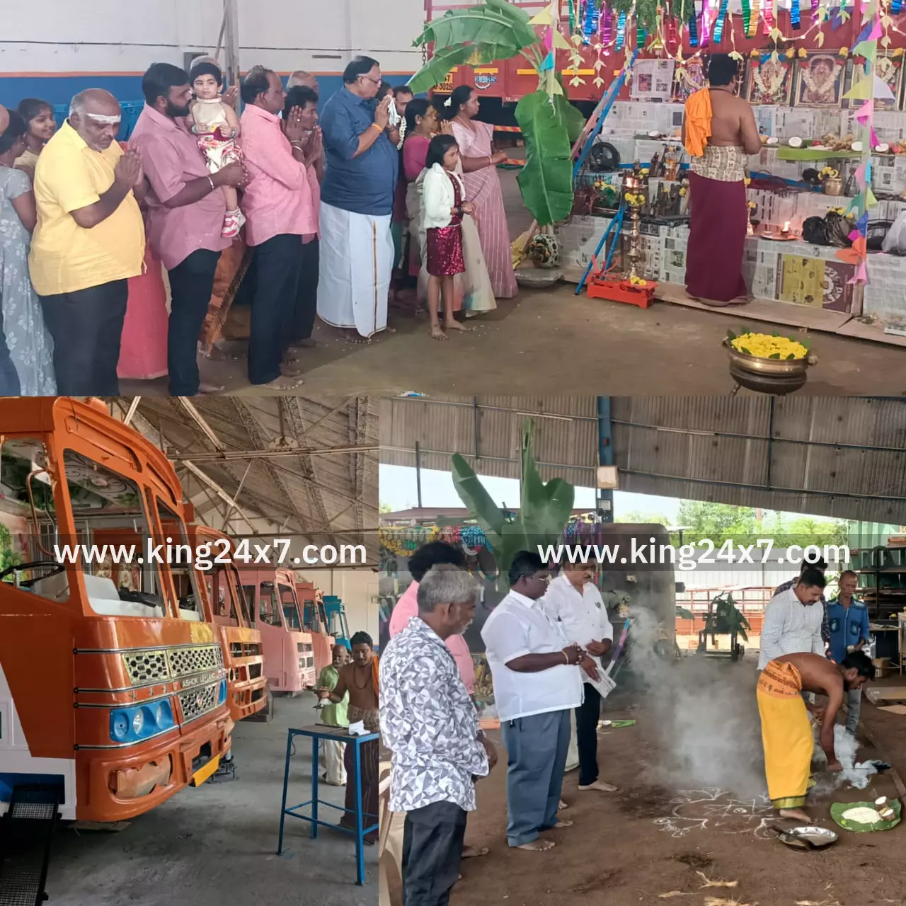 நாமக்கல்லில் லாரி பட்டறைகள் கோழிப் பண்ணைகளில் ஆயுதபூஜை கொண்டாட்டம் களை கட்டியது! நாமக்கல்லில் லாரி பட்டறைகள் கோழிப் பண்ணைகளில் ஆயுதபூஜை கொண்டாட்டம் களை கட்டியது!