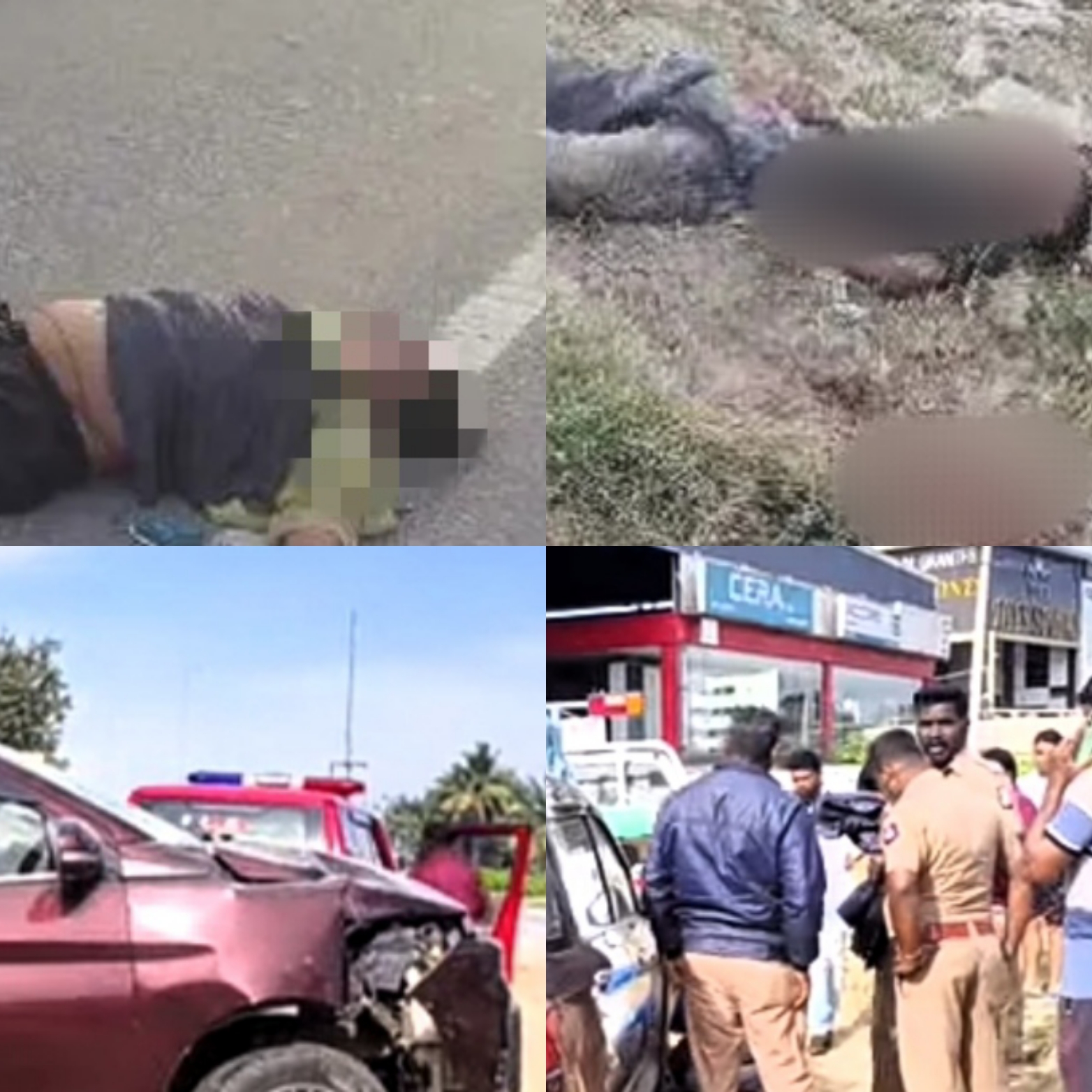 ஓசூர் அருகே நடைபெயற்சியில் இருந்த தாய்- மகன் மீது கார் மோதி பலி.