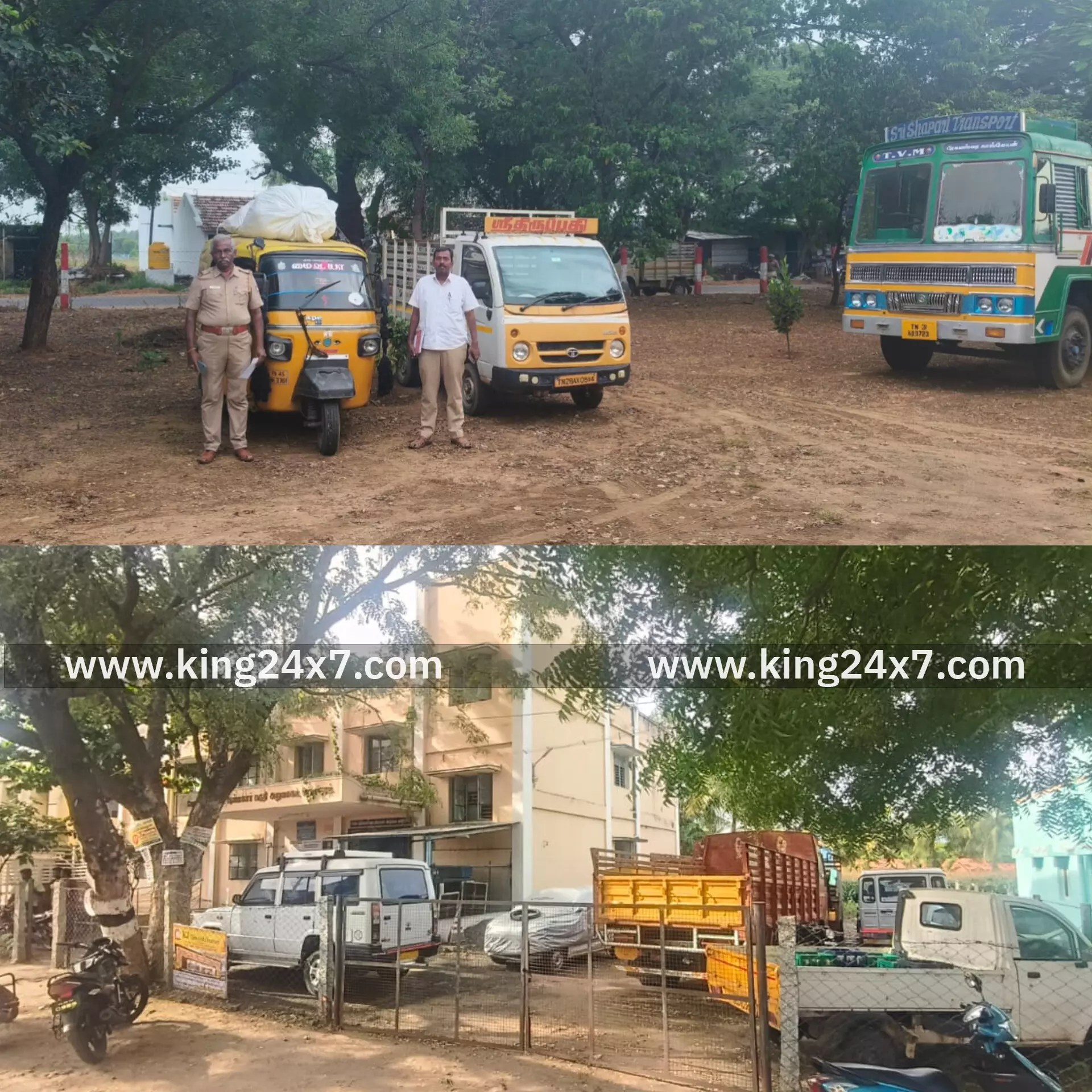 மோட்டார் வாகன ஆய்வாளர் பகுதி அலுவலகம் இராசிபுரம் பகுதியில் தகுதிச் சான்று புதுப்பிக்கப்படாத 8 வாகனங்கள்  சிறை பிடிப்பு.