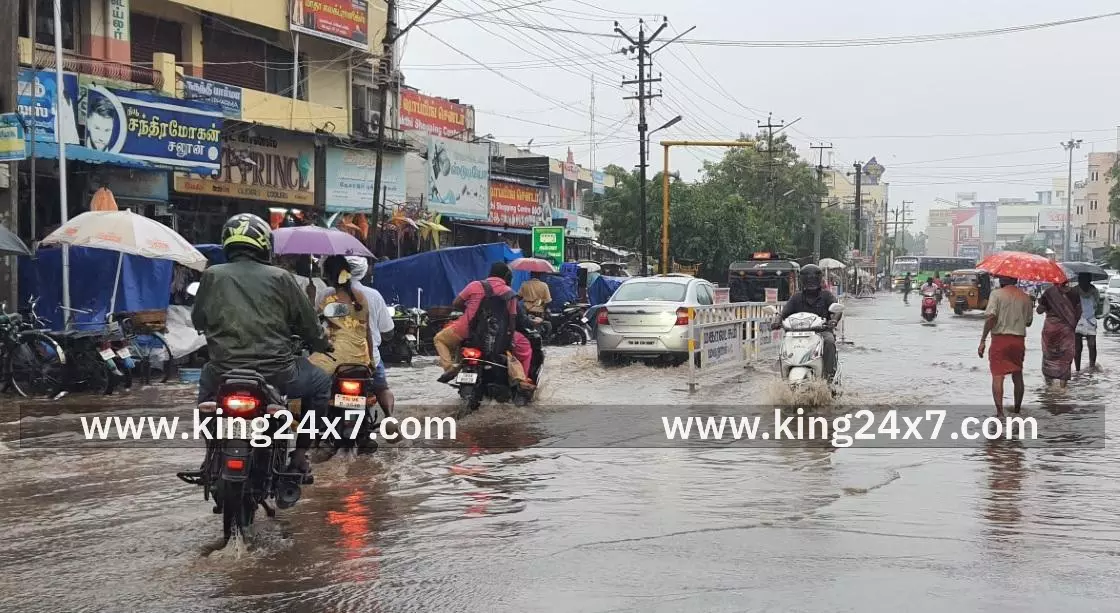 கோவில்பட்டி பகுதியில் பலத்த காற்றுடன் வெளுத்து வாங்கிய மழை