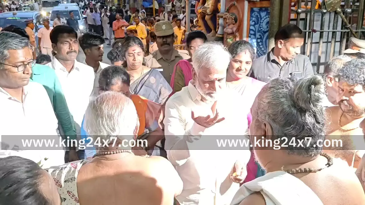 முருகப்பெருமானை தரிசனம் செய்த அமைச்சர் முருகப்பெருமானை தரிசனம் செய்த அமைச்சர்