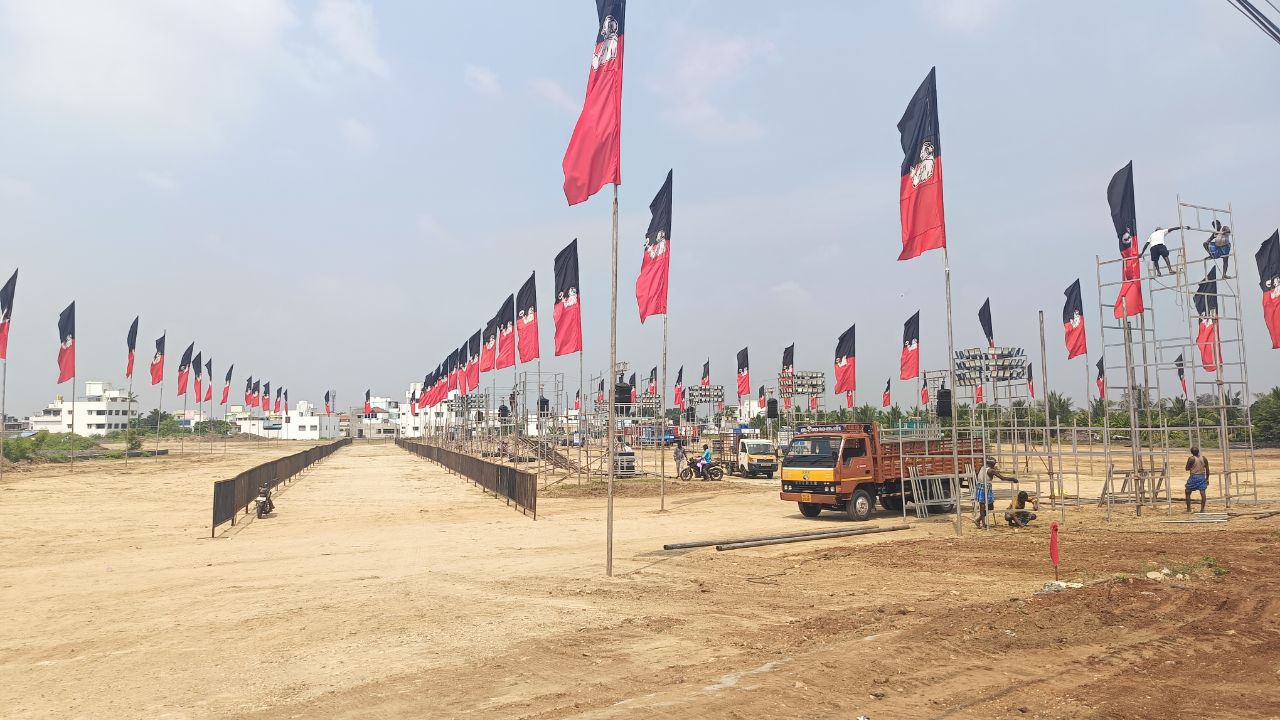 எடப்பாடி பழனிச்சாமியின் பிரச்சாரப் பயணம் வேலூர் ரோட்டில் உள்ள தனியார் இடத்தில் நடத்த ஏற்பாடுகள் தீவிரம்