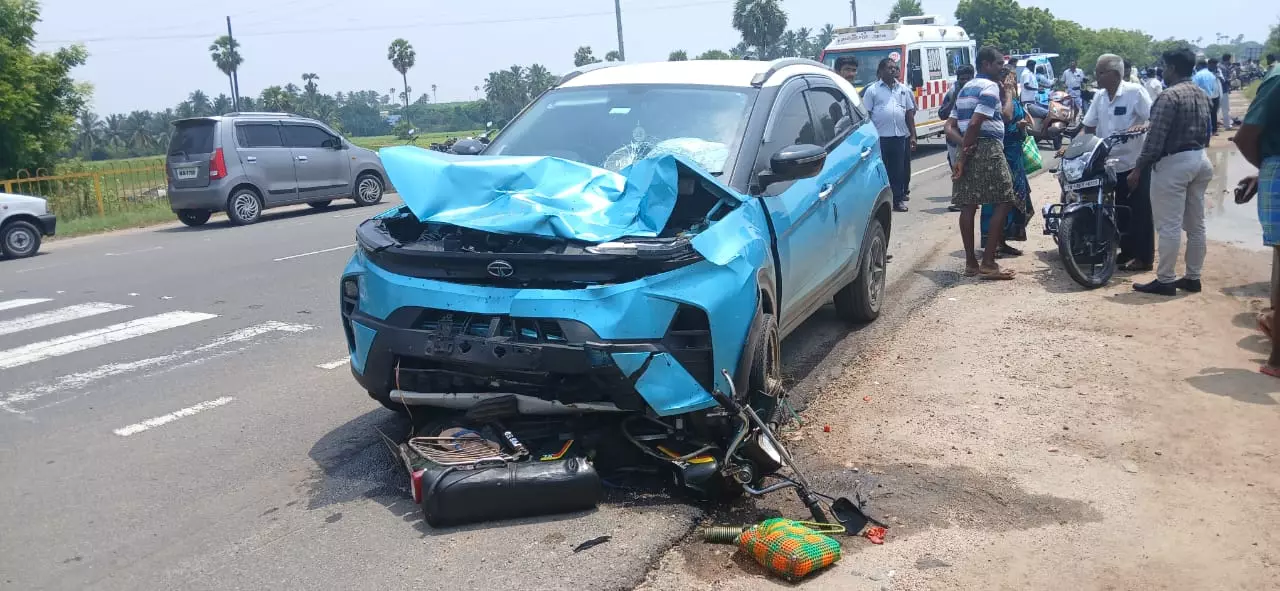 நல்லூர் அருகே சாலை விபத்தில் கணவன் மனைவி பலி. நல்லூர் அருகே சாலை விபத்தில் கணவன் மனைவி பலி.