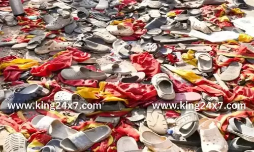 கரூரில் 450 கிலோ செருப்பு விசாரணைக்காக எடுத்து வைப்பு!!