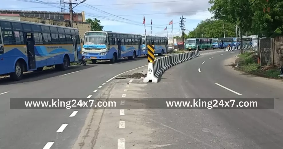 திருமாநிலையூர்-தனியார் பேருந்து வேகமாக இயக்கியதால் பேருந்தில் இருந்து பயணி கீழே விழுந்து விபத்து.