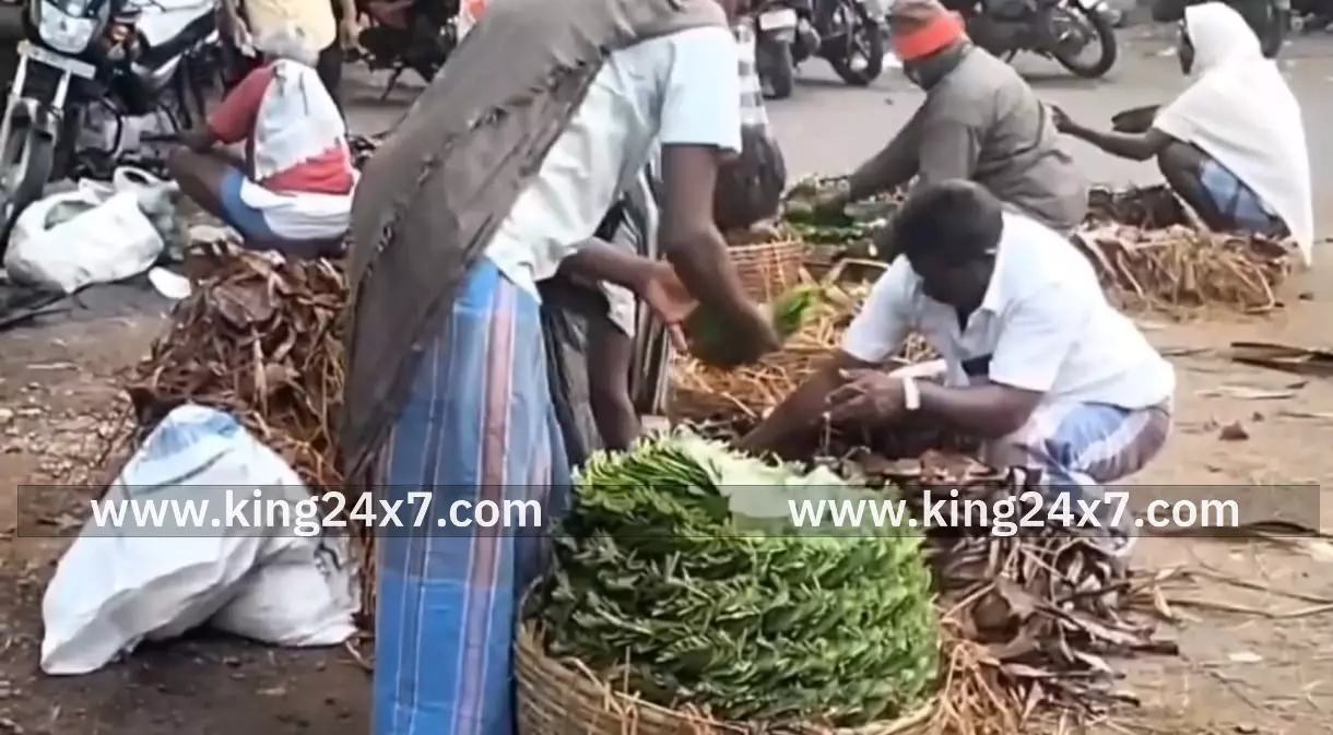 வார சந்தையில் வெற்றிலை விற்பனை ஜோர்