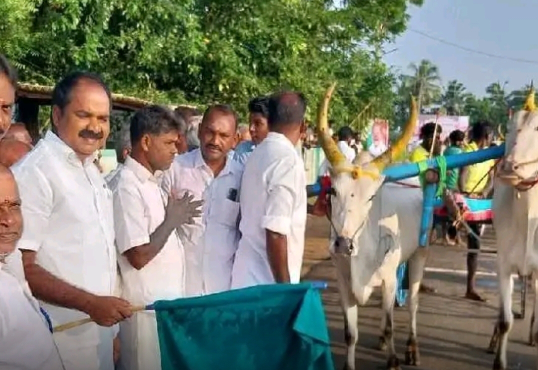 மாட்டுவண்டி பந்தயத்தை தொடங்கி வைத்த அமைச்சர்