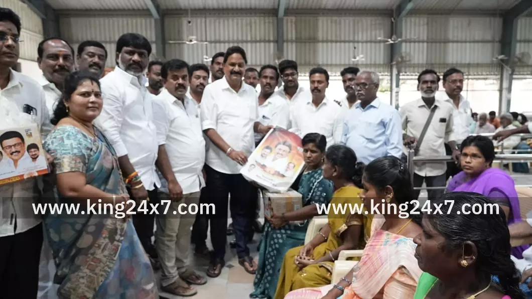 5 லட்சம் மதிப்பிலான தீபாவளி பெட்டகத்தை வழங்கிய பர்கூர் எம்.எல்.ஏ.