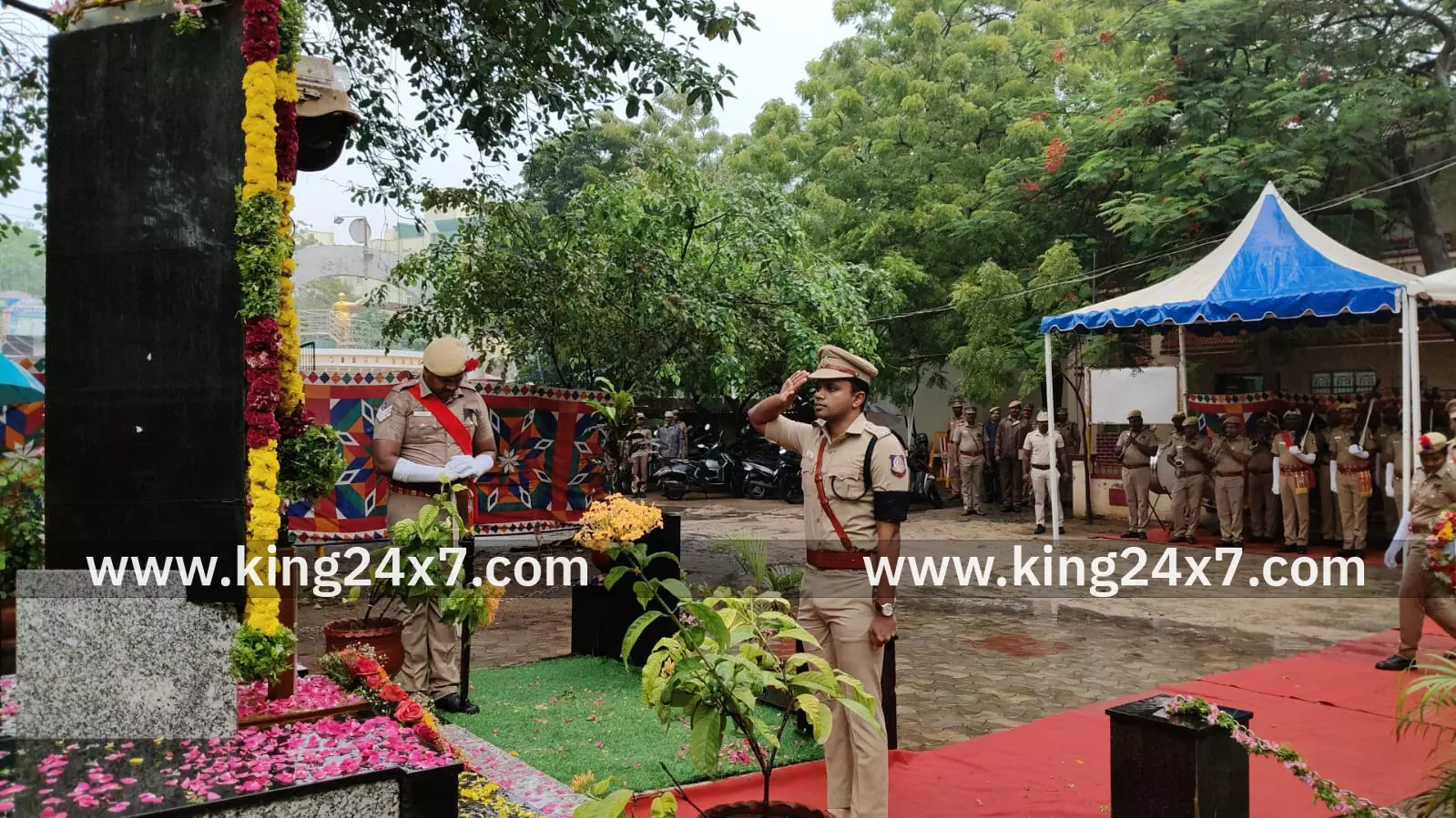 காவலர் நினைவு துணுக்கு எஸ்பி தலைமையில் மரியாதை!