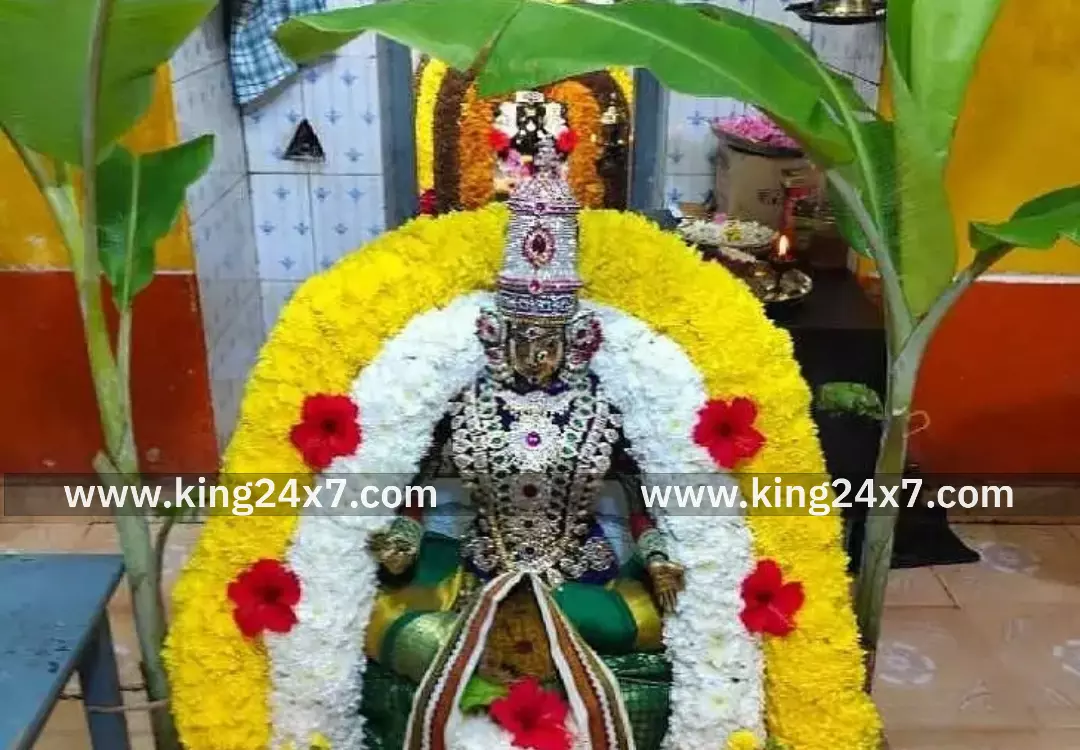 கிருஷ்ணகிரி உள்ள விநாயகர் கோவிலில் கௌரி நோன்பு.