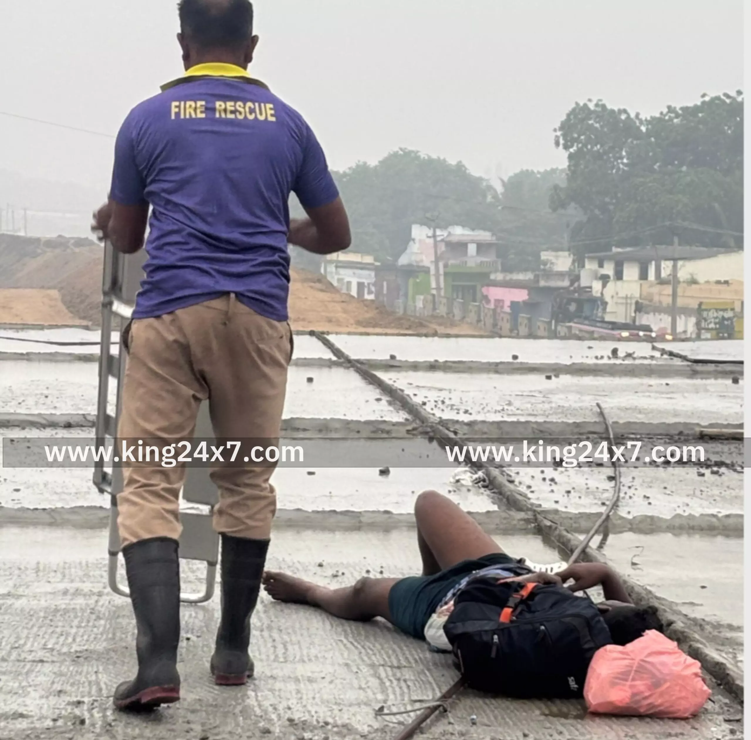 பணிகள் முடிவுறாத பாலத்தில் சென்றவர் பலி.