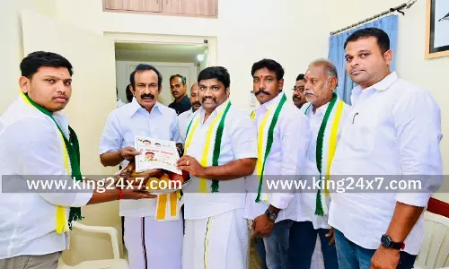 அமைச்சர் சு.முத்துசாமியுடன் புதிய திராவிட கழக தலைவர் கே.எஸ்.ராஜ் கவுண்டர் சந்திப்பு!!