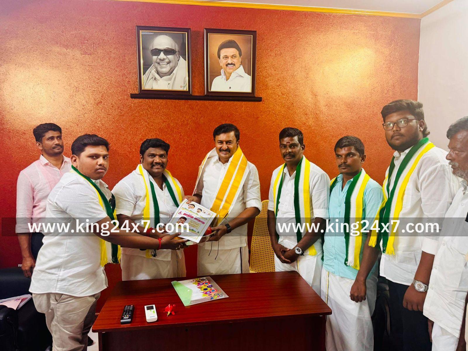 அமைச்சர் மு.பெ.சாமிநாதனுடன் கே.எஸ்.ராஜ் கவுண்டர் சந்திப்பு!!